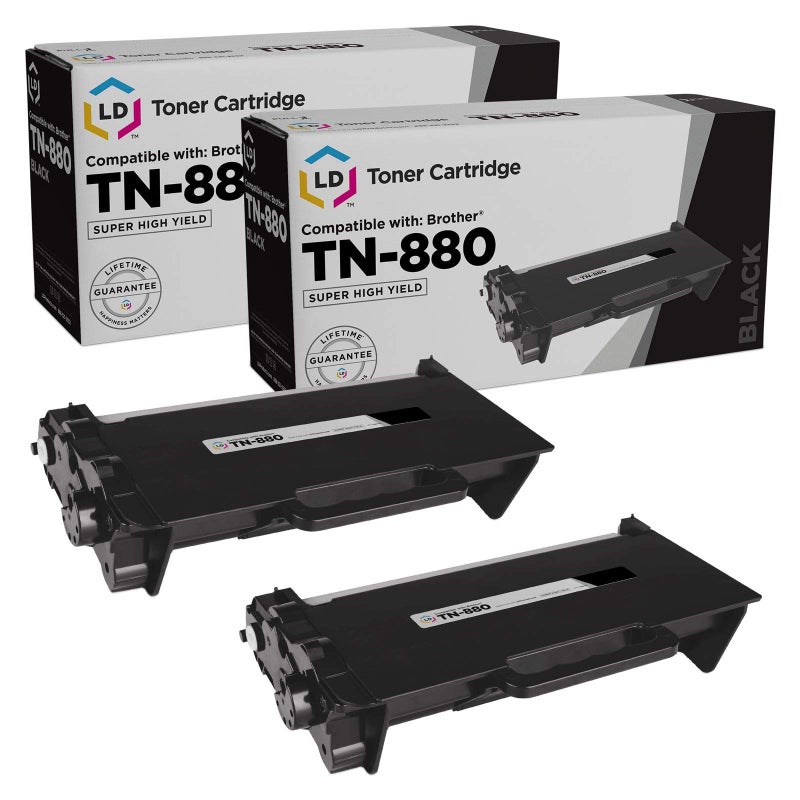 LD Products Compatible Toner Cartridge Replacement for Brother TN880 Super High Yield (Black, 2-Packs) for use in DCP-L6600DW, HL-L6200DW, HL-L6200DWT, HL-L6250 DN, HL-L6250DW & HL-L6300 DWT - Image 1
